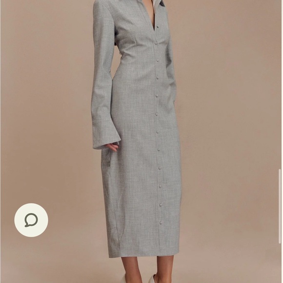 Meshki Light Gray Button-Down Shirt - Picture 6 of 11